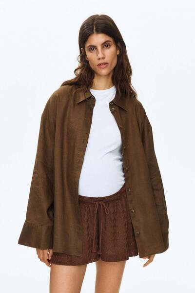 H&M شورت MAMA Pointelle ذو أربطة محبوكة