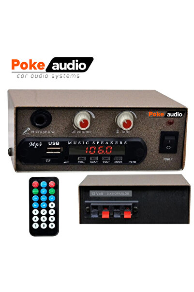 poke audio Pazarcı Anfi 50w Usb Sd Fm Metal Kasa Poke PK-4633