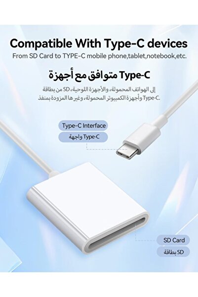 Urban قارئ بطاقات ذاكرة URBANNX USB-C SD مع محول من النوع C لأجهزة آيفون وماك...