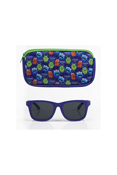 OEM Set ochelari de soare copii UV400 Alb, Monstri, cu husă inclusă – accesor...
