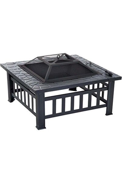 ACTEN Portable fire pit with grill black EX-85727