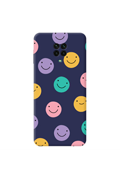 Other Xiaomi Redmi Note 9 Pro Colorful smiles Dark blue Colored Silicone TPU ...