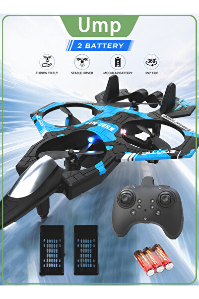 Ump Toy Plane, Remote Control Aircraft, RC Quadcopter,RC Fighter Jet,with 2 B...