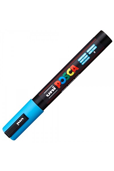 OEM Μαρκαδόρος Posca PC-5M με στρογγυλή μύτη, 1.8 - 2.5 χιλ., Γαλάζιο