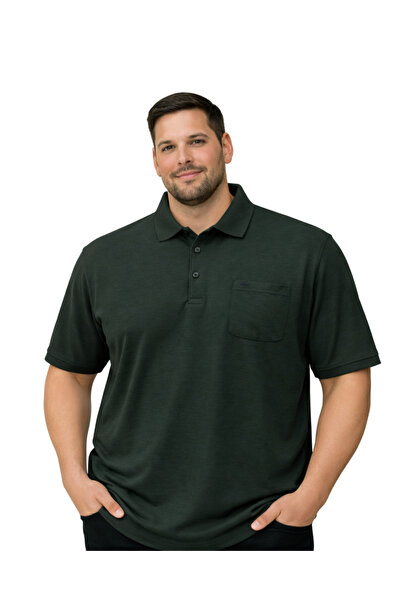 BattalModa Tricou pentru bărbați, mărime mare, Melange Beneton, cu guler polo...