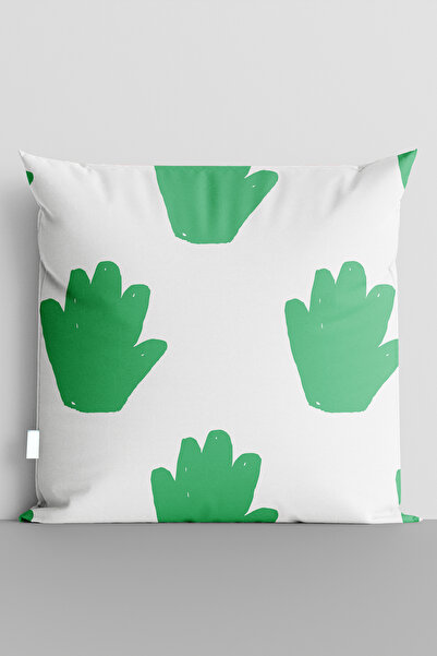 TicaretJet غطاء وسادة مطبوع رقميًا على الوجهين من Green Hands - 6473