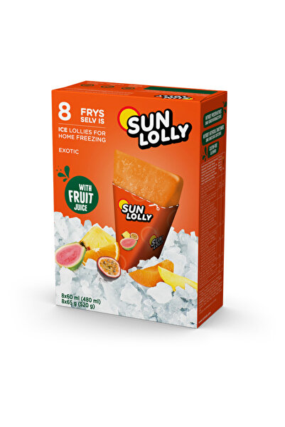 Sun Lolly Set de 8 triunghiuri inghetata Sun Lolly, multivfruit, 480 ml