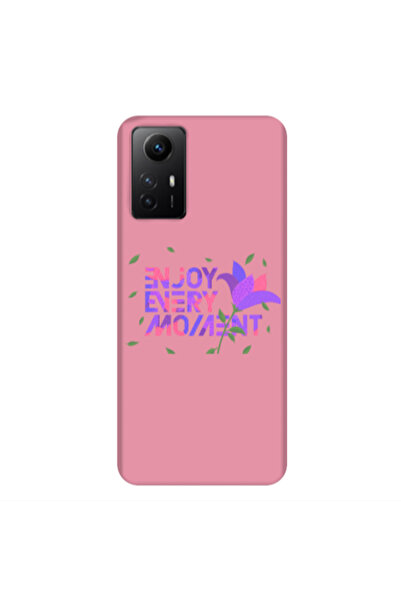 Other Xiaomi Redmi Note 12s Enjoy Every Moment Pink Colored Silicone TPU Θήκη