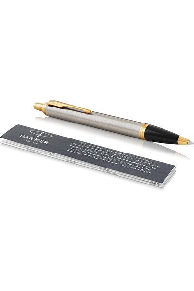 Parker قلم حبر جاف IM، معدني مصقول مع حبر أسود متوسط قابل لإعادة التعبئة، علب...