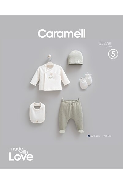 Caramell طقم ملابس داخلية للخروج من المستشفى مكون من 5 قطع للسفر الصغير ZE2281