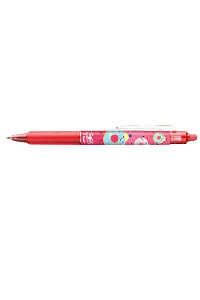 Pilot Pix Roller Frixion Clicker Fancy, 0.7 mm, cerneală albastră, corp roz