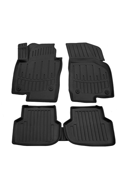 Umbrella Set of rubber car floor mats tray type for VW Jetta VI (A6) (2010-2018)
