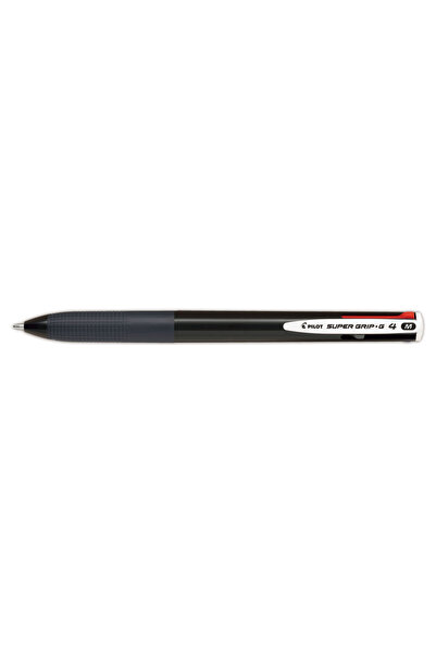 Pilot Pix cu gel Super Grip G 4 culori 1 mm cu mecanism click negru