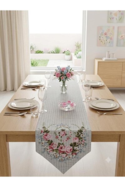 Believe Covor decorativ țesut jacquard cu model trandafiri 30*145