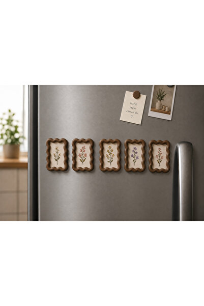 3DRisen Kişiye Özel Dalgalı Çerçeve Magnet Seti | Wavy Minimalist Magnet