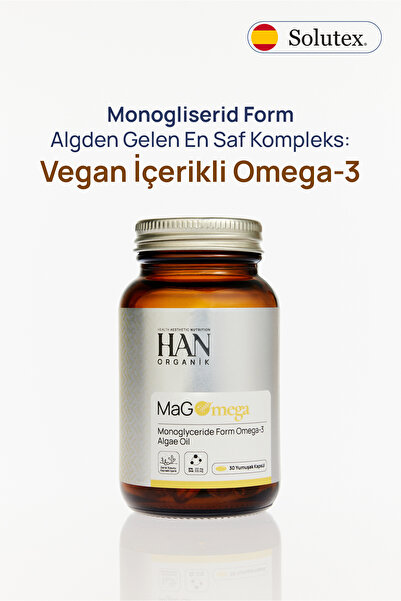 Han Organic Han Organik MaGOmega MAG Form Omega-3 Takviye Edici Gıda 30 Yumuş...