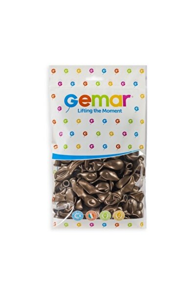 Gemar Set 100 baloane din latex, AM50, Maro metalic