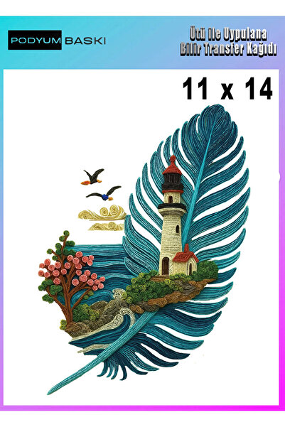 podyum baskı Iron-On Textile Dtf Printing Feather T-Shirt Printing Decorative...