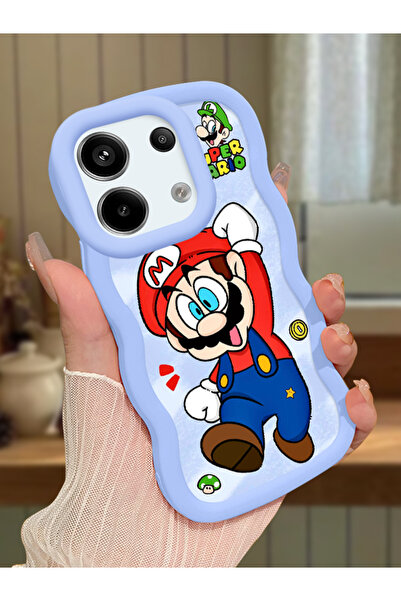 Hontinga Redmi Note 13 Pro 5G Uyumlu Kılıf kamera koruyucu Mavi Silikon Coupl...