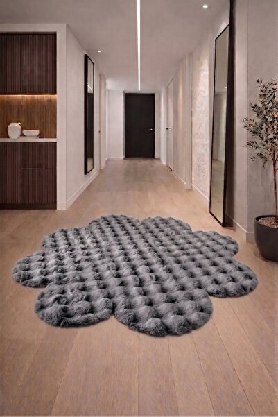 KEVLİNE Bubble Modern Dekoratif Kaymaz Taban Papatya Model Halı