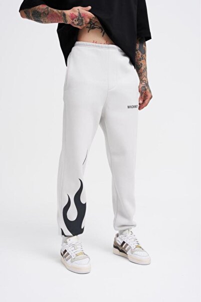 Machinist Pantaloni de trening jogger pentru bărbați, cu imprimeu cu flăcări,...