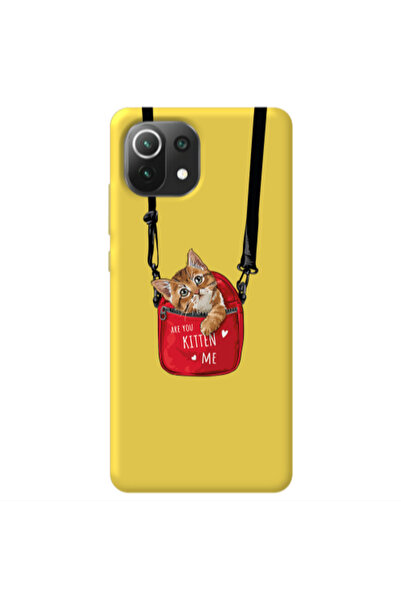 Other Xiaomi Mi 11 Lite Kitten Me Yellow Colored Silicone TPU Θήκη