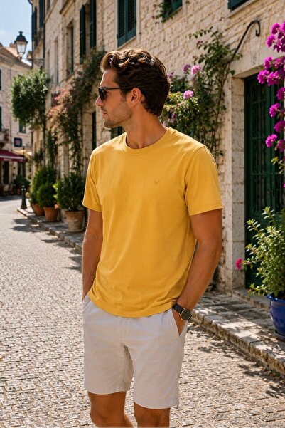 Maccali Ανδρικό μπλουζάκι με κέντημα στο στήθος, casual, χαλαρό, σε χρώμα μου...