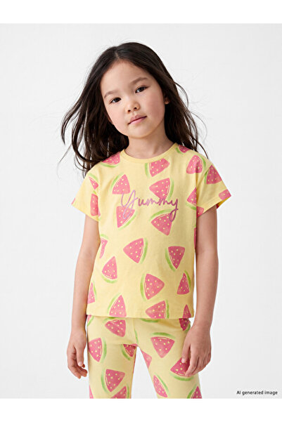 LC Waikiki Sparkling Choices Glittery Printed Girls' T-Shirt from Shining Store