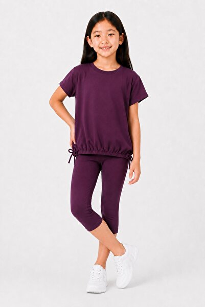 Perendi Girl's Basic Stretchy Fabric Tights Set