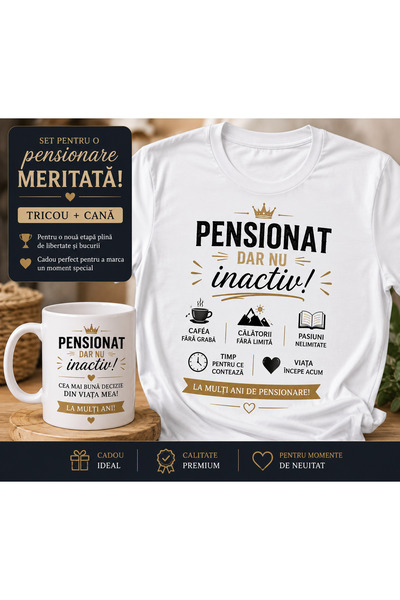 GE Set personalizat pentru o pensionare meritată – Tricou + Cană