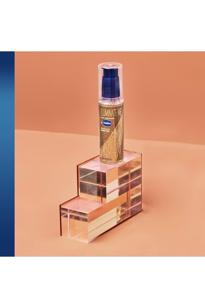 genric Vaseline Illuminate Me Shimmering Body Oil Made from Rich Melanin Oil ...