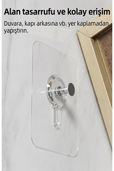 evina Yapışkanlı Çerçeve Resim Askısı Yapışkanlı Askı 10 Adet