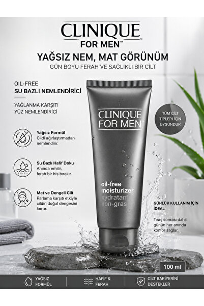 Clinique For Men Oil-Free Water-Based Facial Moisturizer 100 ml – Anti-Oil Me...