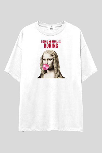 UmbraWear Normal Is Boring T-Shirt |   Unisex 100% Cotton Mona Lisa Printed B...