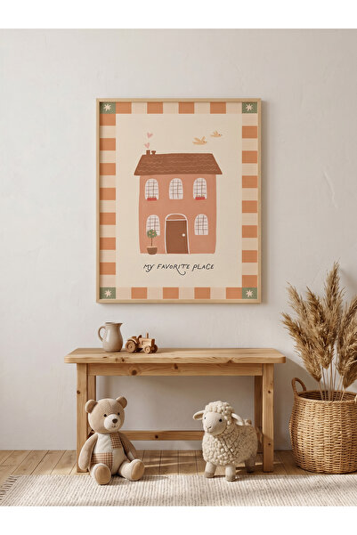 Creatick Design İskandinav Tarzı Masif Ahşap Çerçeveli Çocuk ve Bebek Odası M...