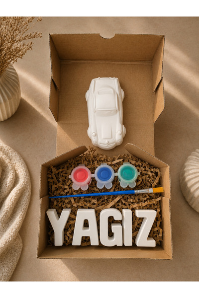 Gizem Design Products Kişiye Özel Taş İsim Boyama Seti (Erkekler İçin)