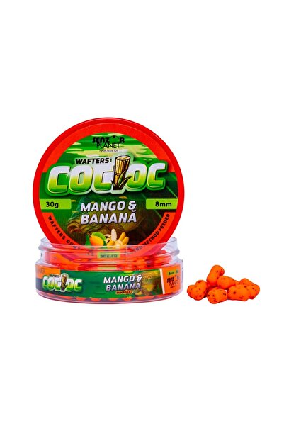 Senzor Planet COCIOC WAFTERS DUMBELLS MANGO & BANANĂ (PORTOCALE) 8mm 30g