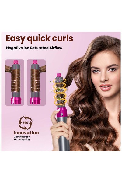 PANDA JOJO 5 in 1 Hair Dryer Brush | Professional Blow Dryer Brush for Curling, Volumizing & Straightening | for Women Gift