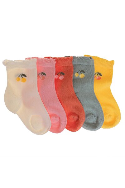 ebebek Hello Baby HelloBaby Kız Bebek 5li Soket Çorap Meyve Baskılı