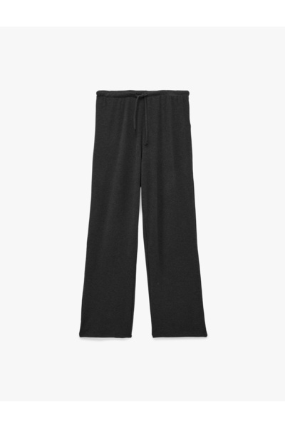 Koton Comfortable Fit Wide Leg Lace-Up Waist Pants