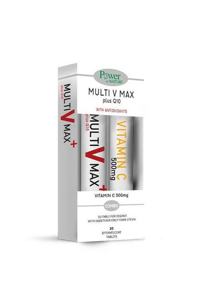Power Health Promo Multi V Max Plus Q10 20 Effer.tabs &amp; Vitamin C 500mg, ...