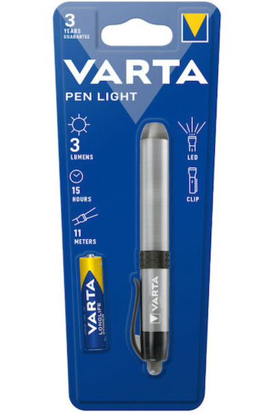 Varta Φακός LED με Μέγιστη Φωτεινότητα 3lm Ασημί 101421 Κωδικός: 16611