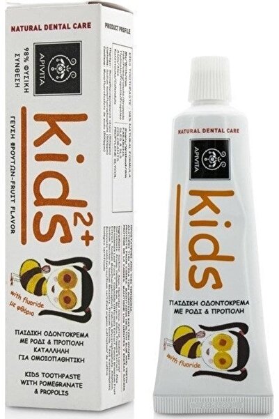 Apivita Παιδική Οδοντόκρεμα με ρόδι &amp; πρόπολη 50ml Για παιδιά άνω των 2