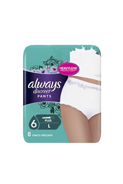 Always Discreet Pants Plus Large Εσώρουχο μιας Χρήσης για Ακράτεια, 8τεμ