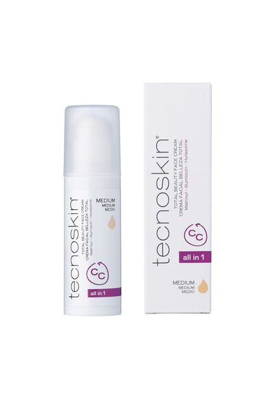 TECNOSKIN Total Beauty Face Cream, Αντιρυτιδική Κρέμα Προσώπου Αll in Οne SPF...