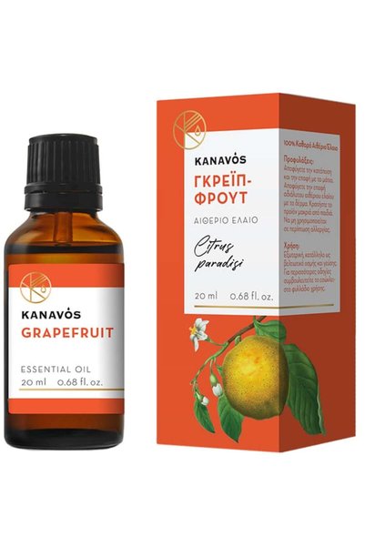 Kanavos Essential Oil Grapefruit Αιθέριο Έλαιο Γκρέιπφρουτ, 20ml