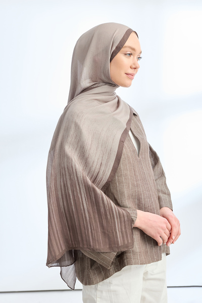 ARMANDA Elegant Harmony Linora Pattern Shawl - Mink