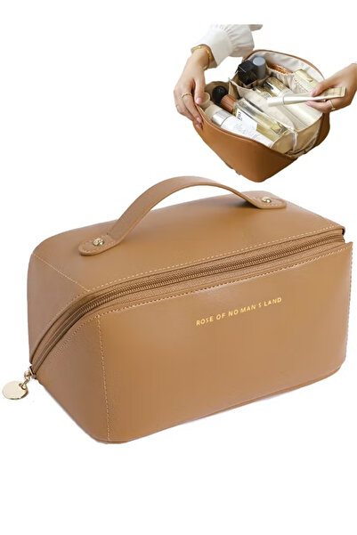TAPIT Travel Makeup Bag Portable Large Capacity Cosmetic Bags for Women Open ...