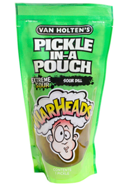 yuandong Van Holten's WARHEADS Pickle-In-A-Pouch 141 g | Extreme Sour Dill Tu...