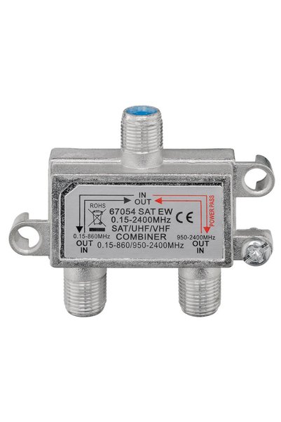 goobay SAT-TV combiner 67054, 0.15 MHz - 2400MHz, 100dB